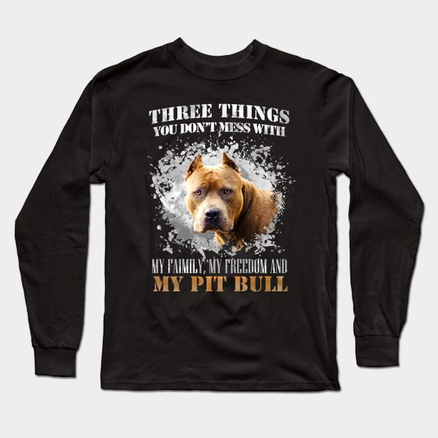 American Pit Bull Terrier - APBT Long Sleeve T-Shirt by Nartissima